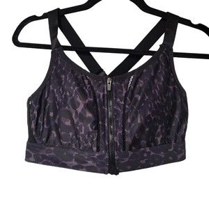 Fabletics Sports Bra Front‎ Zip Crossback Removable Pads Active Size SMALL